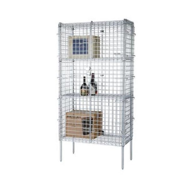 Focus Foodservice FocusFoodService FSEC183663 18 in. x 36 in. x 63 in. Chrome Security Cage FSEC183663